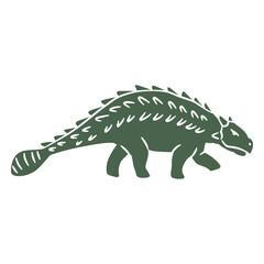 Green dinosaur with scales design © Vexels