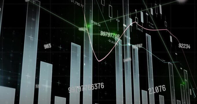 Animation of data processing over lines