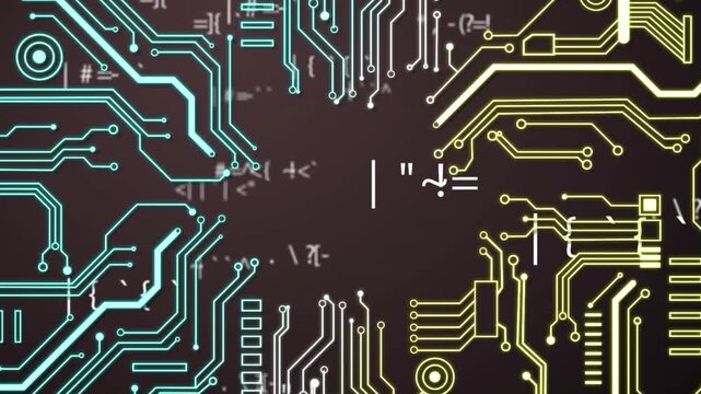 Digital animation of topography against hexagonal shapes on blue background