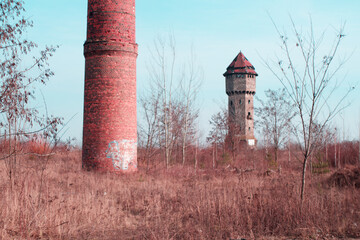Wieża przy starej hucie w Katowicach © Kajetan