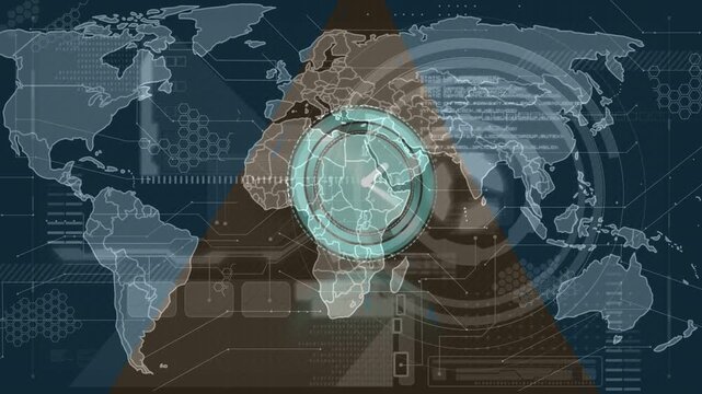 Animation of network of connections and data processing over clocks