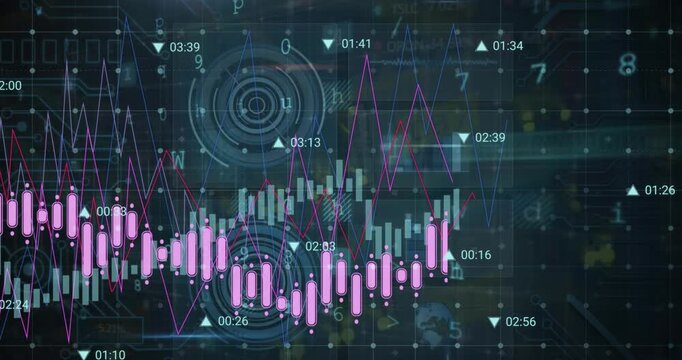 This video is a computer-generated animation of numbers moving on a transparent background