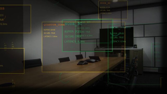 IT initializing, projecting AR overlays over table and phones for monitoring forming QUANTUM_CORE
