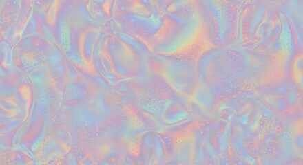Fototapeta premium Iridescent Liquid Texture with Colorful Reflections