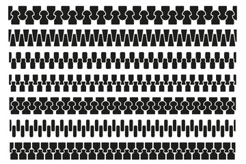 zipper vector. zipper pattern collection © DOBRYI VECHIR STUDYA