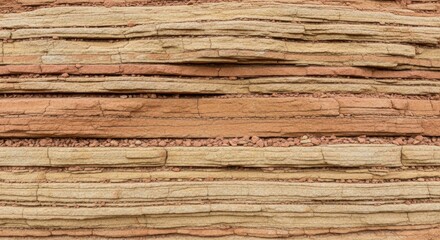 Fototapeta premium Stratified Rock Layers Geological Texture