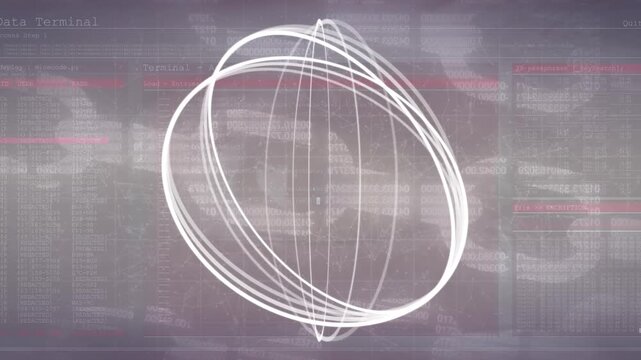 Animation of data processing over chains and circles