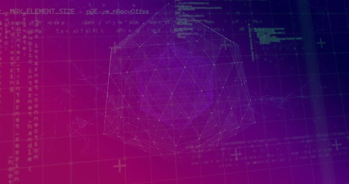Animation of network of connections with digital data processing