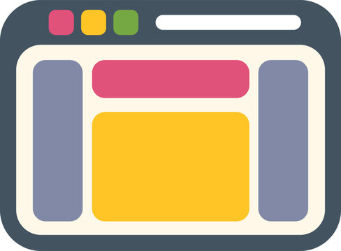 Browser window displaying a generic web page layout with content blocks