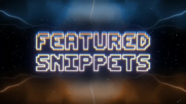 Featured Snippets Neon text with retro style background