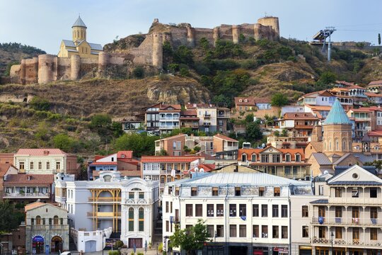 Narikala Fortress and Saint Nicholas Church, Tbilisi, Georgia
