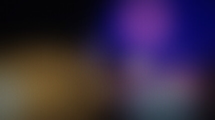 Obraz premium Abstract grainy background, with blurred gradients, of deep purple, dark blue, and, warm golden brown, tones, soft out, of focus light transitions