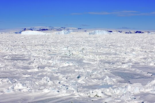 Icy landscape, pack ice, Weddell Sea, Antarctica