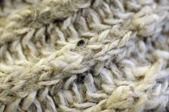 Detail of a knitted wool pullover, knitted muster