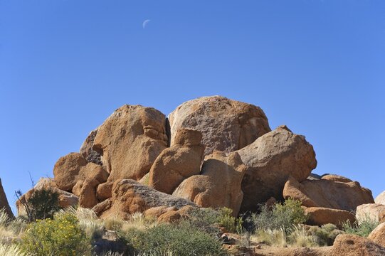 Granite rocks south of Zaris Pass, Namibia, Africa