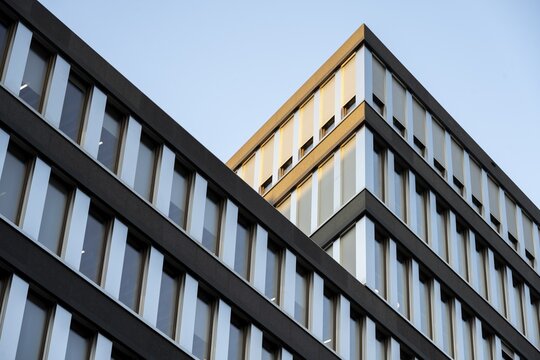 Architectural detail, modern high-rise, Europaallee, city centre, Zurich, Switzerland