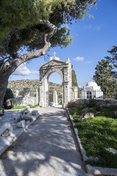 Agia Triada Church Cemetery, Lefkes, Paros, Cyclades, Greece