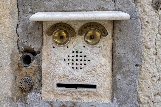 Doorbell on a house wall, Venice, Veneto, Italy