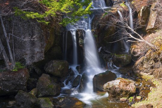 Ryūzu Falls, Waterfall, River Yu, Nikkō National Park, Nikkō, Prefecture of Tochigi, Japan