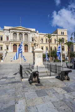 Ermoupoli Town Hall, Miaouli Square, Syros, Cyclades, Greece