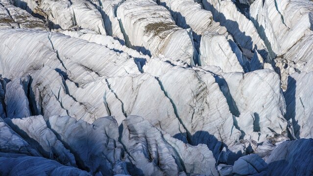 Glacial ice, crevasses, glacier Lower Glacial Sea, Bernese Oberland, Switzerland