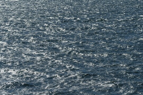 Light and shadow on waves, sea surface, North Sea