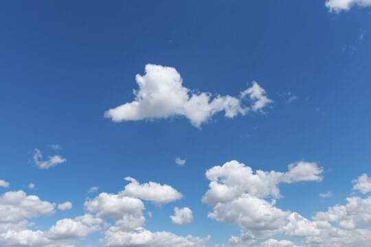 Small clouds with blue sky, fair weather clouds, Andalusia, Spain