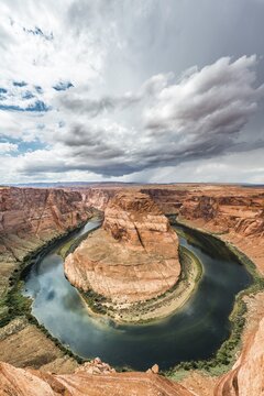 Horseshoe Bend, bend of the Colorado River, King Bend, Glen Canyon National Recreation Area, Page, Arizona, USA