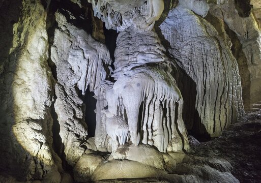 Stalagmite in the shape of an elephant, cave, Elephant Cave, Taman Negara National Park, Jerantut, Pahang, Malaysia