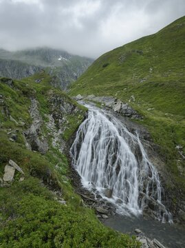 Waterfall of the Seebach, NP Hohe Tauern, Obersulzbachtal, Salzburg, Austria