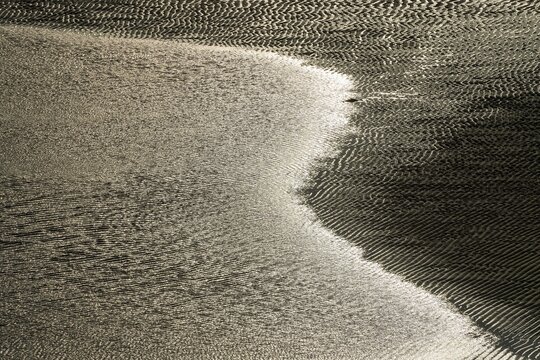 Ripples in the sand at low tide, Patreksfj&ouml;r&eth;ur, Westfjords, Iceland