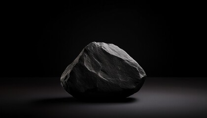 Fototapeta premium Black Stone On A Black Background
