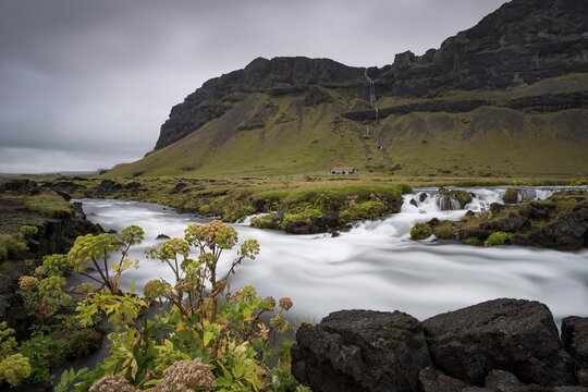 Angelica, long time exposure River Foss&aacute;lar, near Kirkjub&aelig;jarklaustur, Iceland
