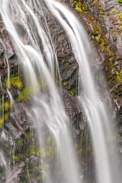 Narada Falls, waterfall, long exposure, Mount Rainier National Park, Washington, USA