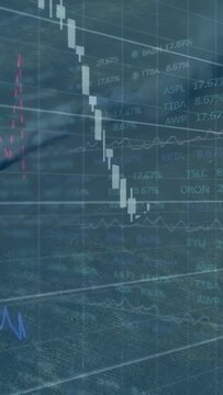 Vertical video: Chart fading in, candles falling, basing, reversing into rising, showing gains