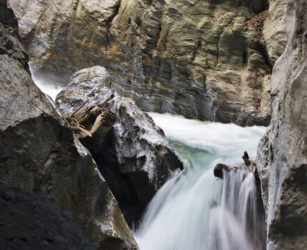 Grossarlerarche Stream flowing through the Liechtensteinklamm (Liechtenstein Gorge), St. Johann im Pongau, Salzburg, Austria, Europe