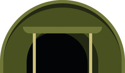 Obraz premium Military tent representing a temporary army camp or outdoor shelter