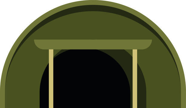 Military tent representing a temporary army camp or outdoor shelter