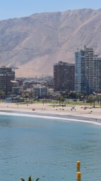 iquique peninsula coastal landscape northern chile desert ocean aerial view