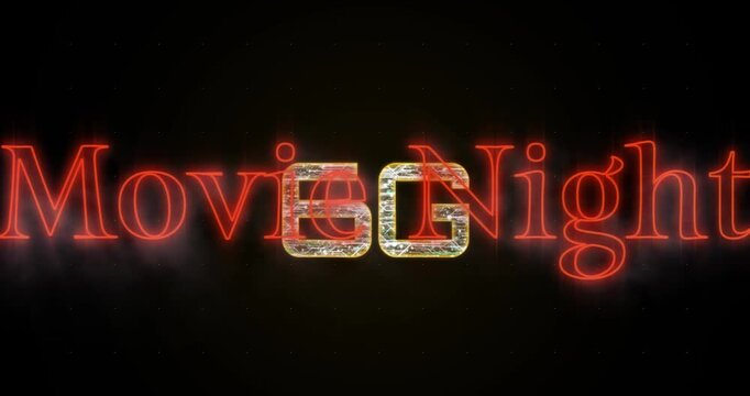 Animation of level up text over glowing circular scanner on black background