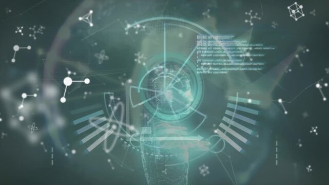 Animation of data processing over clock