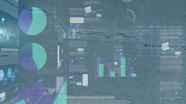 A cracked concrete wall with an interface on the alpha channel