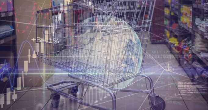 Animation of car drawing over man wearing vr headset