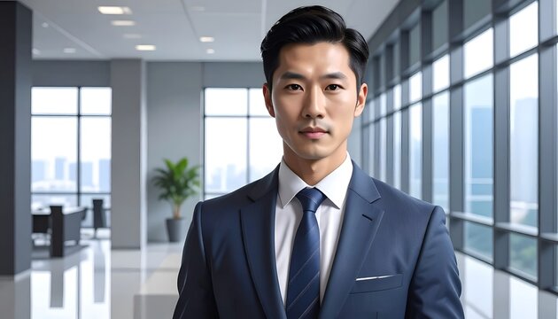 Asian Businessman Portrait in Office