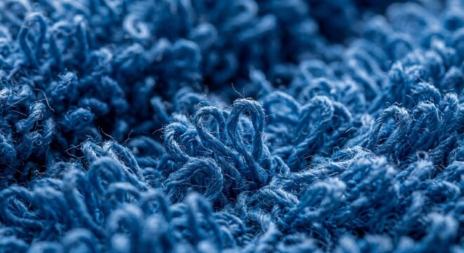 zoomed-in view of blue linen with macro detail
