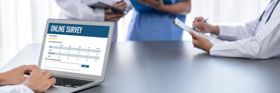 Online survey form for brisk digital information collection on the internet network