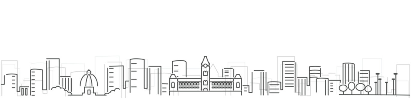 Chennai Simple Dark Lines Skyline on White Background
