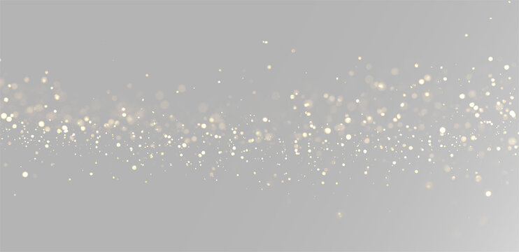 Golden glitter dust overlay with sparkling glowing particles, universal gold dust application png
