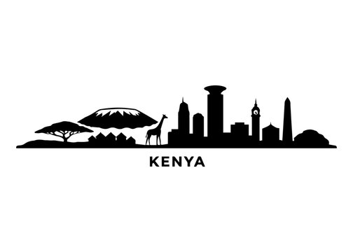 Kenya skyline 
Vector skyline on a white background
