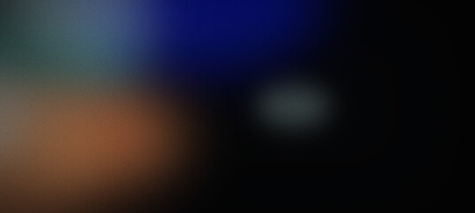 Obraz premium Abstract grainy background, with blurred orange, and blue blobs texture